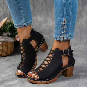 Nessa Lattice Heel Sandals